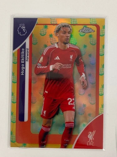 Hugo Ekitike 2025 Topps Chrome Pineapple Refractor