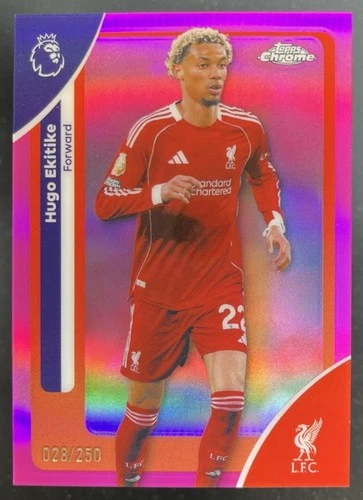 Hugo Ekitike 2026 Topps Chrome Pink Refractor /250