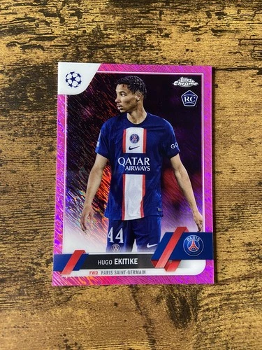 Hugo Ekitike 2023 Topps Chrome Pink Shimmer /250