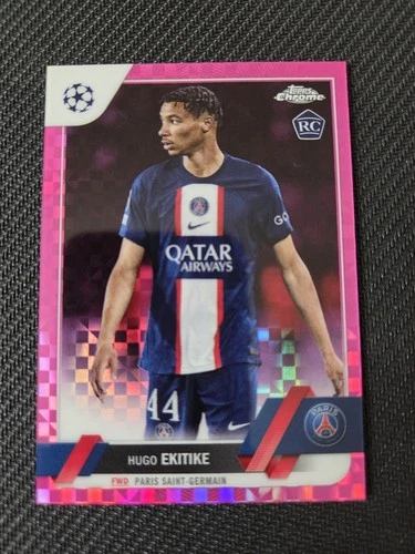 Hugo Ekitike 2022 Topps Chrome Pink X-Fractor /250