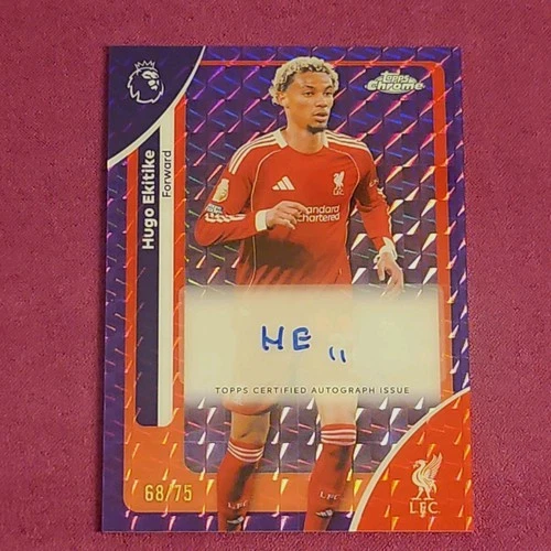 Hugo Ekitike 2026 Topps Chrome Premier League Geometric Refractor /75