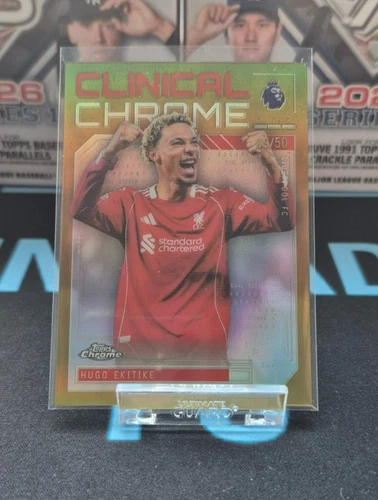Hugo Ekitike 2025 Topps Chrome Premier League Gold /50