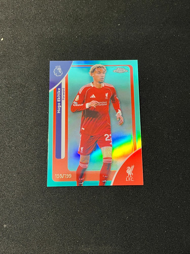 Hugo Ekitike 2026 Topps Chrome Premier League Green Wave Prizm /199