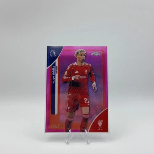 Hugo Ekitike 2025 Topps Chrome Premier League Pink Refractor /250