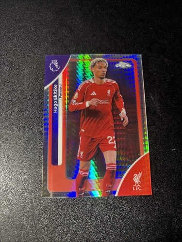 Hugo Ekitike 2026 Topps Chrome Premier League Prism Refractor