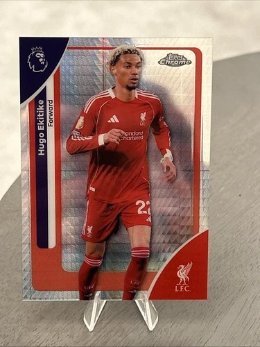 Hugo Ekitike 2026 Topps Chrome Premier League Prizm Refractor