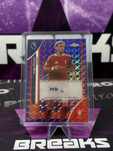 Hugo Ekitike 2025 Topps Chrome Premier League Purple Geometric /75