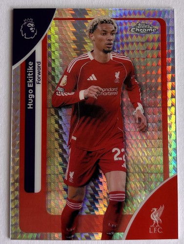 Hugo Ekitike 2025 Topps Chrome Prism Refractor