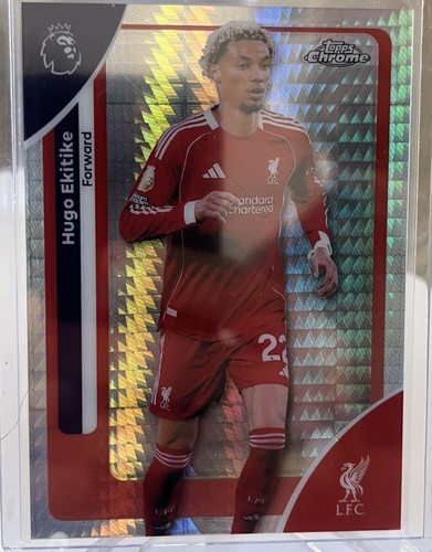 Hugo Ekitike 2026 Topps Chrome Prism Refractor