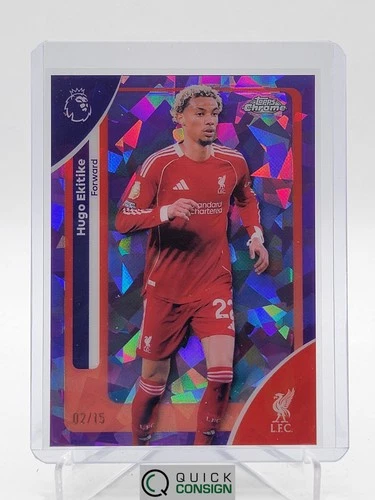 Hugo Ekitike 2026 Topps Chrome Purple /15
