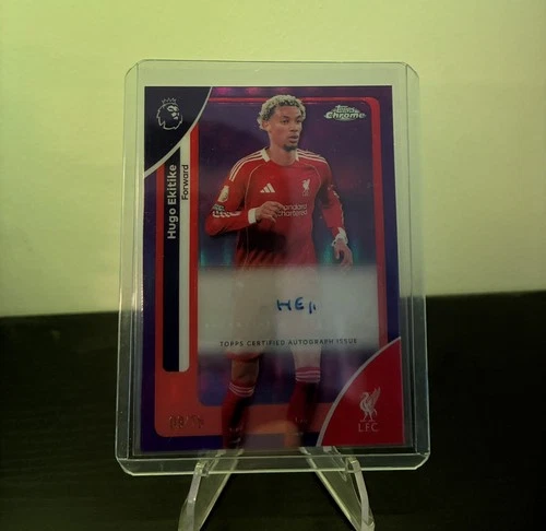 Hugo Ekitike 2025 Topps Chrome Purple /75