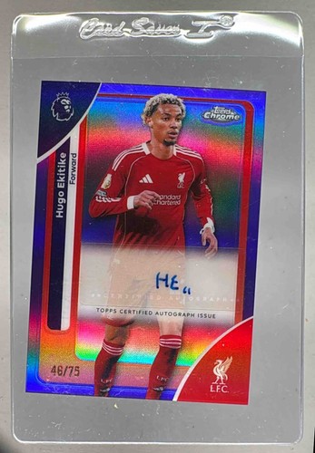 Hugo Ekitike 2026 Topps Chrome Purple Refractor /75