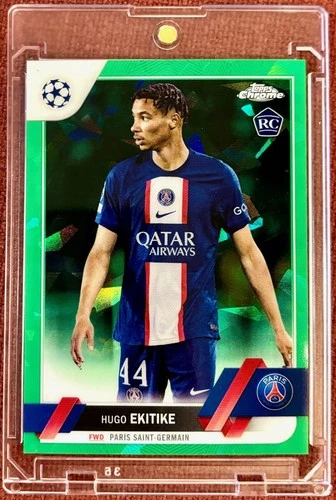 Hugo Ekitike 2022 Topps Chrome Sapphire Green /70