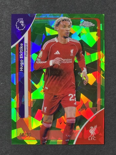 Hugo Ekitike 2025 Topps Chrome Sapphire Green /99