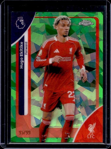 Hugo Ekitike 2026 Topps Chrome Sapphire Green /99
