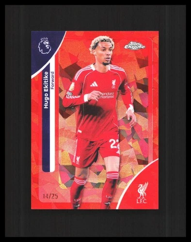 Hugo Ekitike 2026 Topps Chrome Sapphire Orange /25
