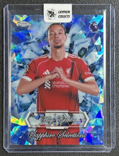 Hugo Ekitike 2026 Topps Chrome Sapphire Refractor