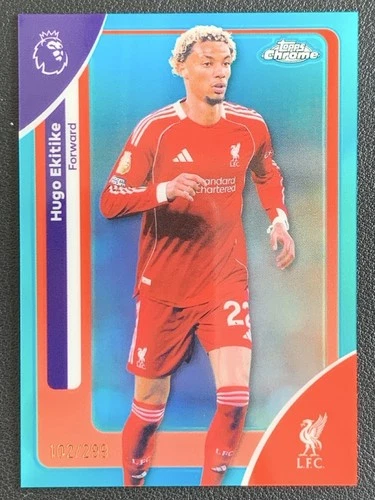 Hugo Ekitike 2026 Topps Chrome Teal Refractor /299