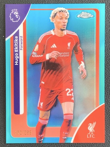 Hugo Ekitike 2026 Topps Chrome Teal Refractor /299