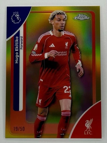 Hugo Ekitike 2026 Topps Chrome True Gold /50