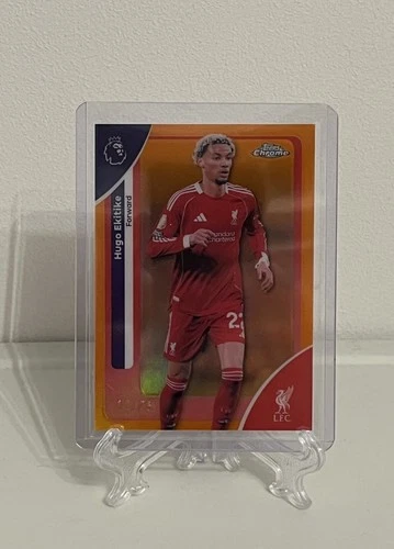Hugo Ekitike 2026 Topps Chrome True Orange Refractor /25