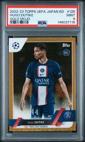 Hugo Ekitike 2022 Topps Chrome UEFA Gold Mojo /50
