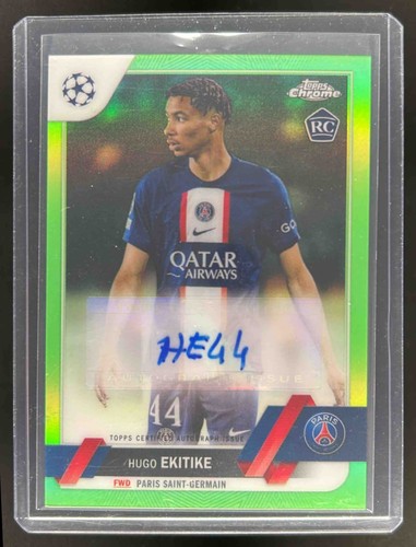 Hugo Ekitike 2023 Topps Chrome Verde Neon /99