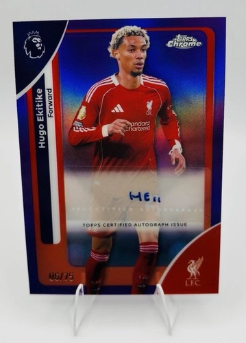 Hugo Ekitike 2026 Topps Chrome Viola /75