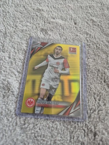 Hugo Ekitike 2024 Topps Chrome Yellow Refractor /75