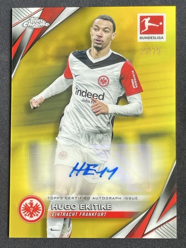 Hugo Ekitike 2024 Topps Cromo Bundesliga Giallo Rifrattore /75