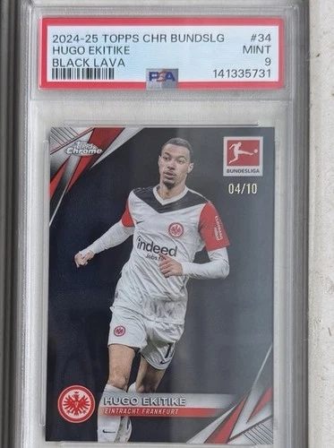 Hugo Ekitike 2024 Topps Cromo Bundesliga Negro Lava Refractor /10