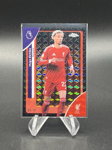 Hugo Ekitike 2025 Topps Cromo EPL Negro /10