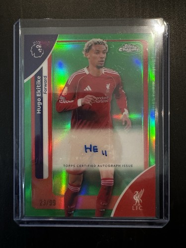 Hugo Ekitike 2026 Topps Cromo Green Refractor /99