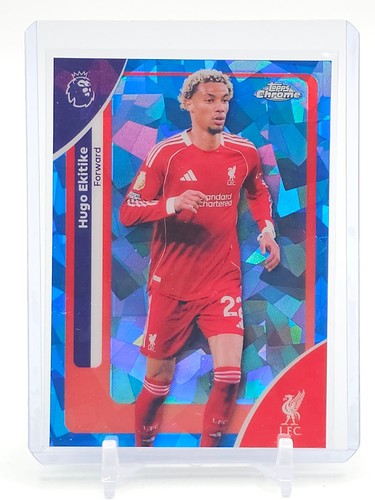 Hugo Ekitike 2025 Topps Cromo Premier League Blue Sapphire Refractor