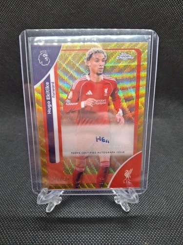 Hugo Ekitike 2025 Topps Cromo Premier League Gold Wave /50