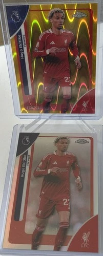 Hugo Ekitike 2025 Topps Cromo Premier League Onda Amarilla /275
