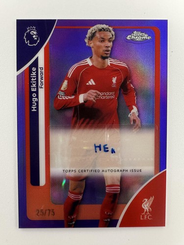 Hugo Ekitike 2025 Topps Cromo Premier League Purple /75
