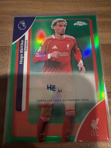 Hugo Ekitike 2026 Topps Cromo Premier League Verdadero Verde /99