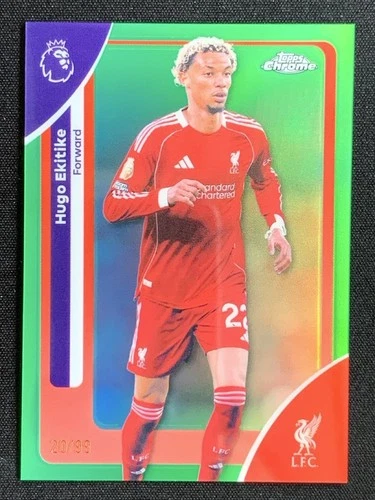 Hugo Ekitike 2026 Topps Cromo Premier League Verde Refractor /99