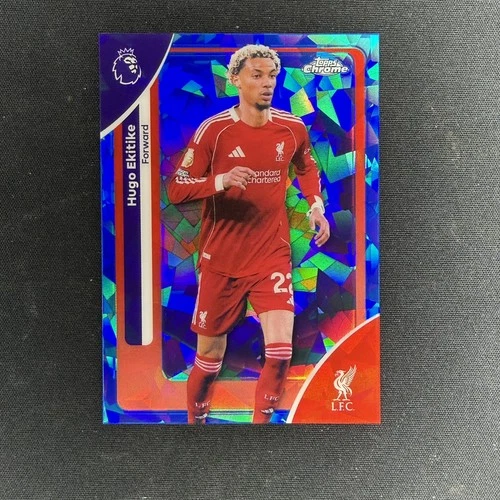 Hugo Ekitike 2026 Topps Cromo Premier League Zafiro