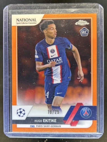 Hugo Ekitike 2023 Topps Cromo UEFA Naranja /25