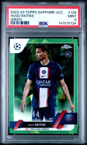 Hugo Ekitike 2022 Topps Cromo Zafiro Verde /70