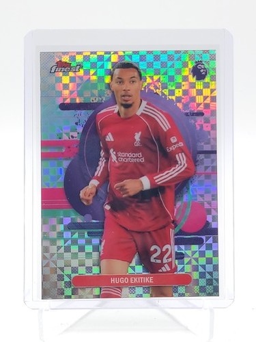 Hugo Ekitike 2025 Topps Finest Checkerboard Refractor