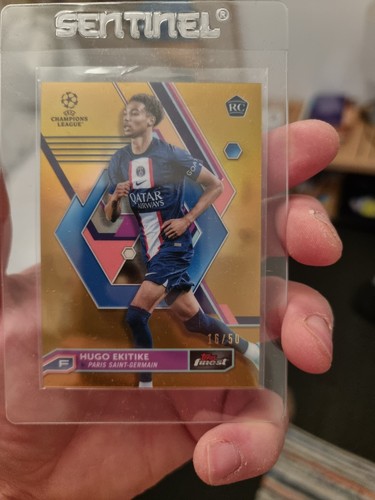 Hugo Ekitike 2023 Topps Finest Gold /50