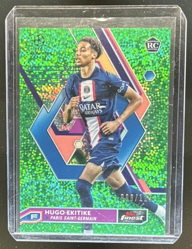 Hugo Ekitike 2023 Topps Finest Green Speckle Refractor /125