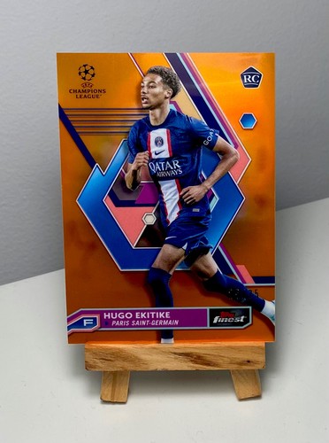 Hugo Ekitike 2022 Topps Finest Orange 25/25