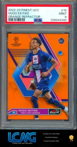 Hugo Ekitike 2022 Topps Finest Orange Refractor /25