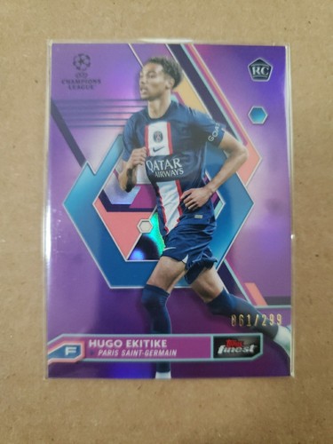 Hugo Ekitike 2022 Topps Finest Purple Refractor /299