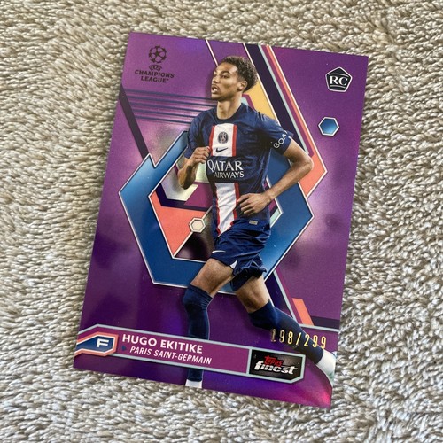 Hugo Ekitike 2022 Topps Finest Purple Refractor /299