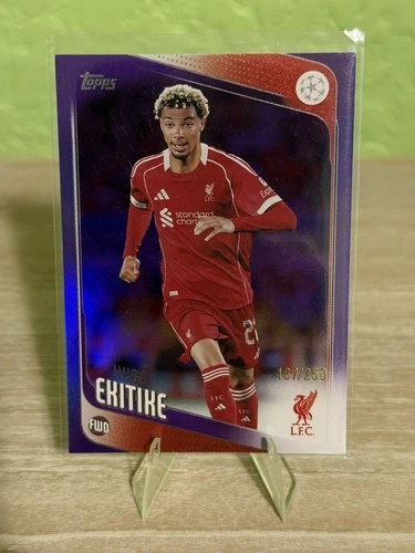 Hugo Ekitike 2025 Topps Flagship UEFA Purple /250